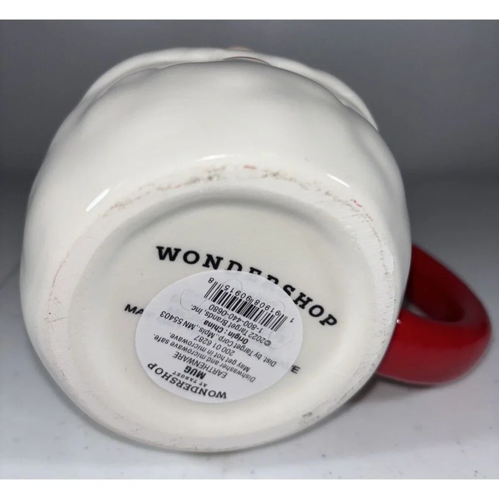 Wondershop at Target Santa Mug Cup 16 Oz Earthenware Microwave Safe New